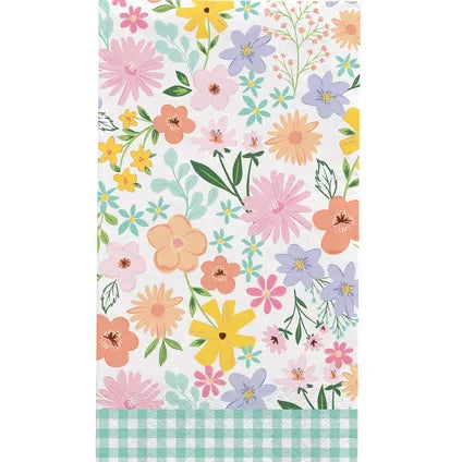 Springtime Blooms Paper Guest Towels, 4.5in x 7.75in, 16ct