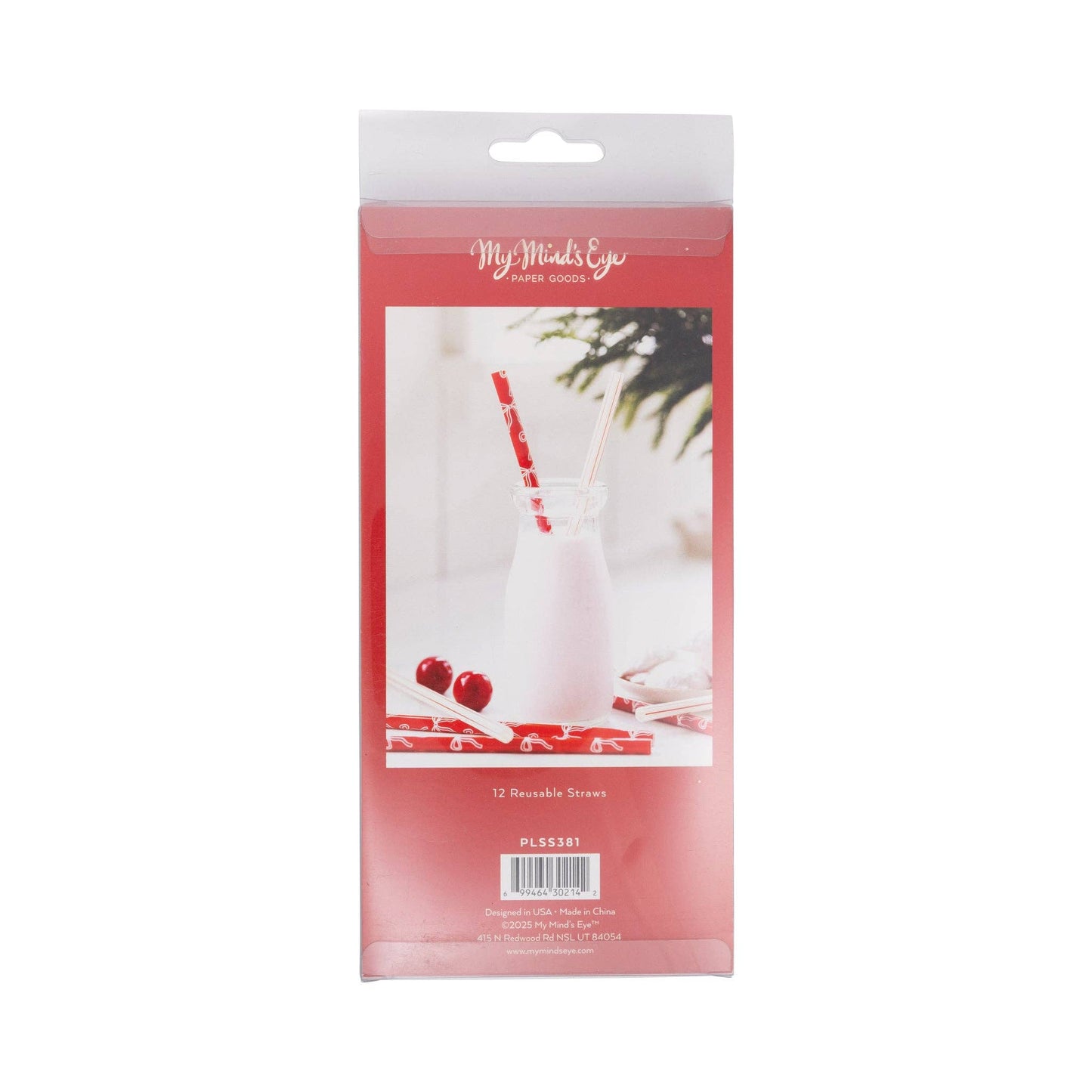 PLSS381 - Bows and Stripes Reusable Straws