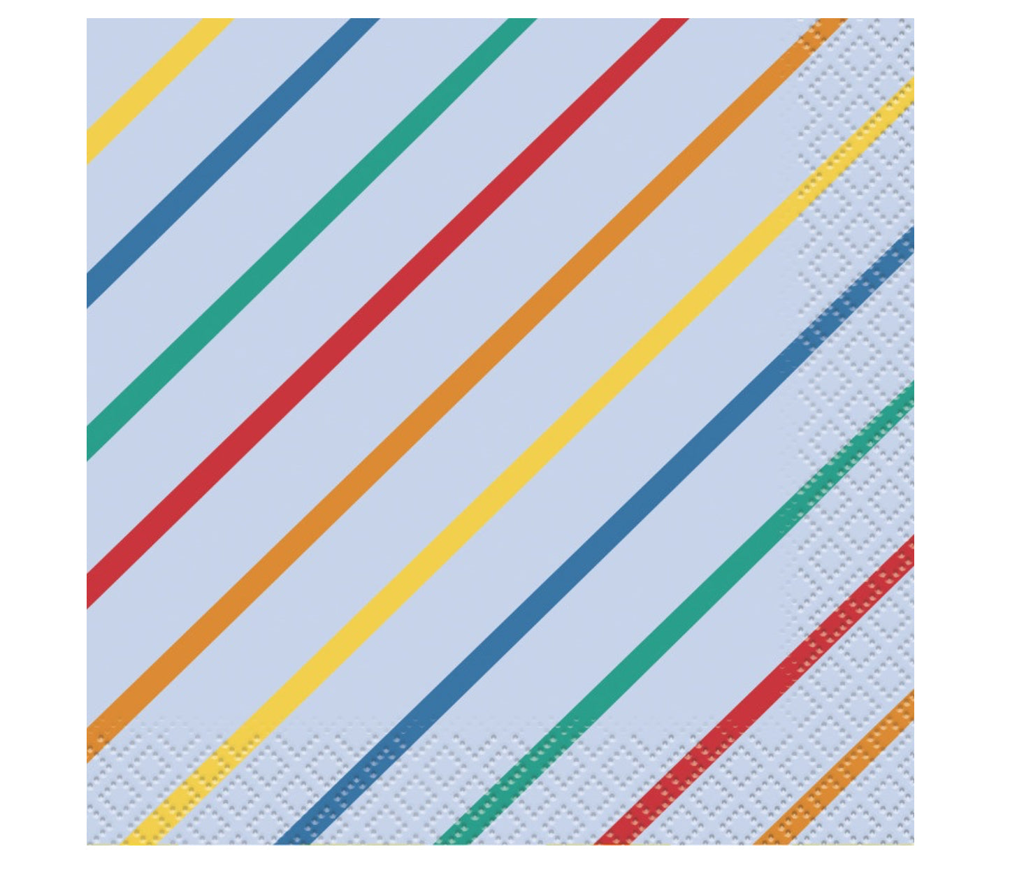 Striped Birthday Beverage Napkins