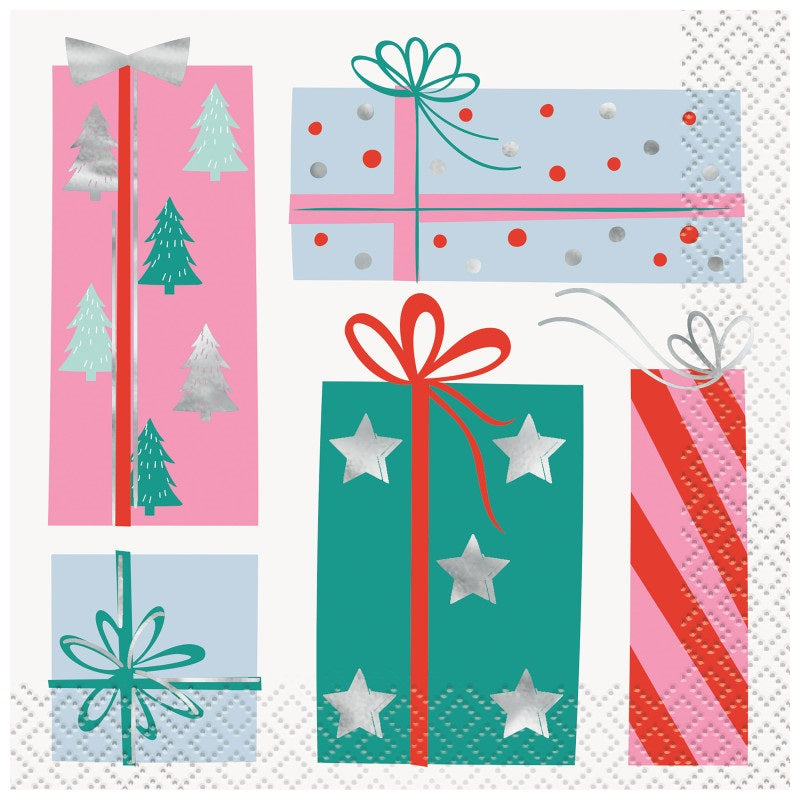 Bright Santa Napkins- 16ct