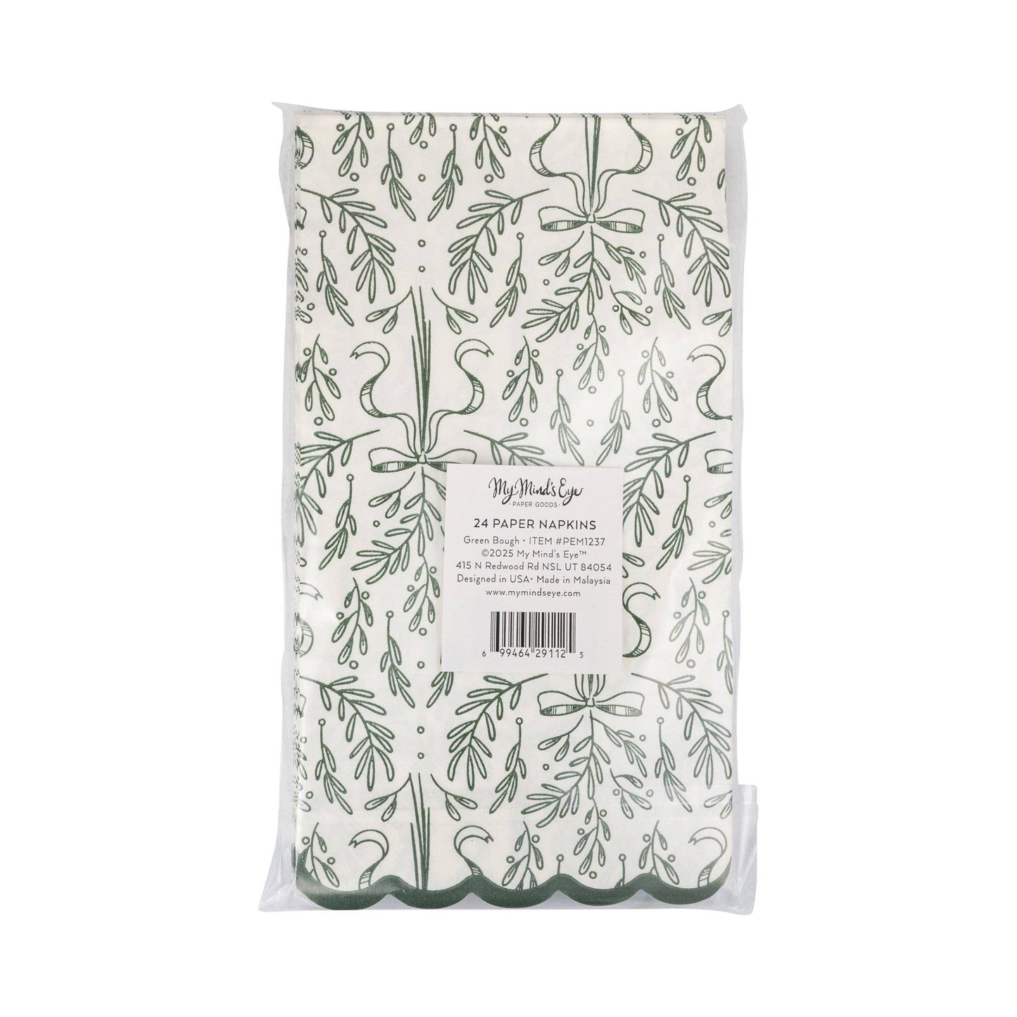 PEM1237 - Green Bough Pattern Dinner Napkin
