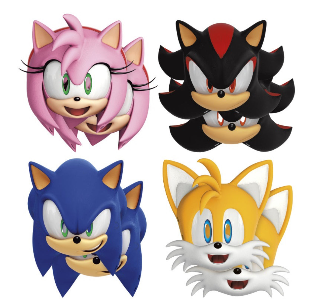 Sonic the Hedgehog Assorted Paper Party Masks