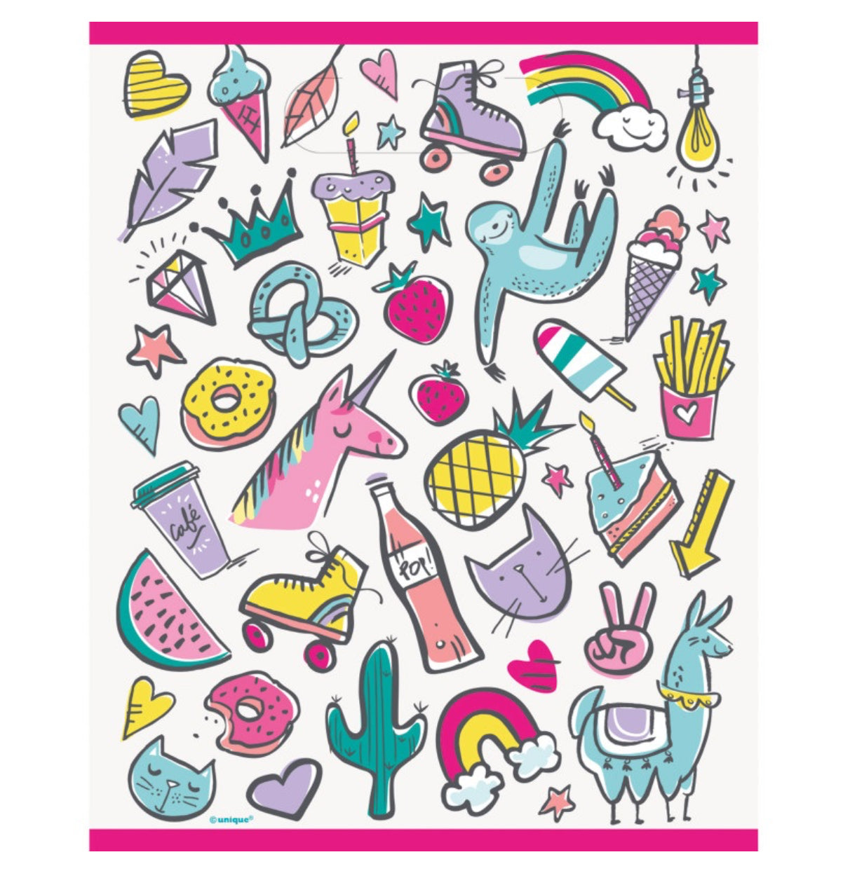 Party Llama Gift Bags - 8ct