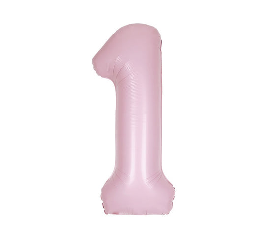 34” Number 1 (Matte Light Pink)