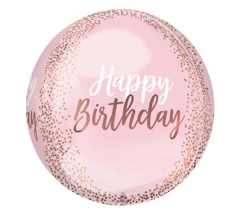 HBD Happy Birthday Rose Gold Orbz
