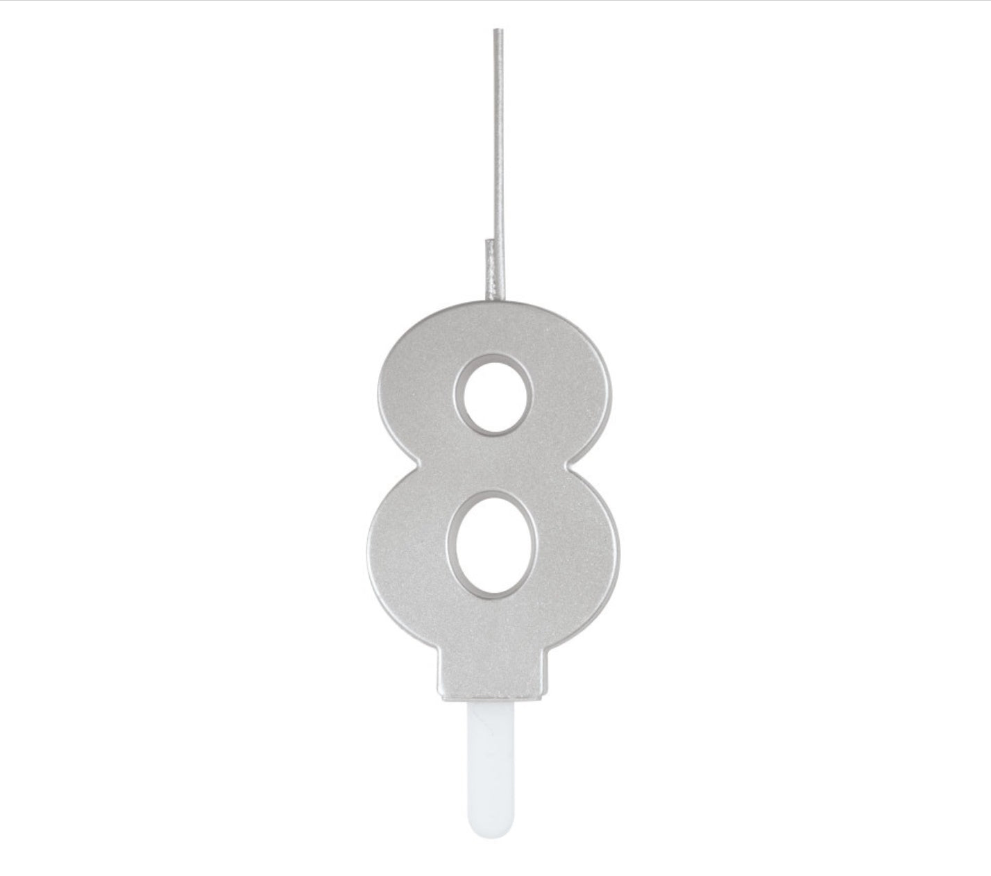 Silver Sparkler Birthday Candle 0-9