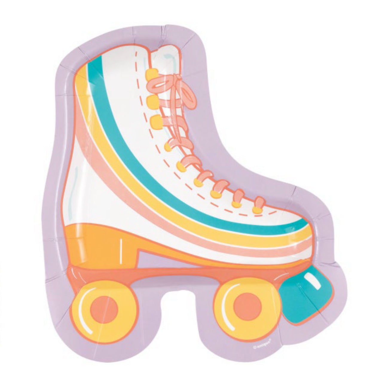 Groovy Roller Skate Shaped Plates - 8ct