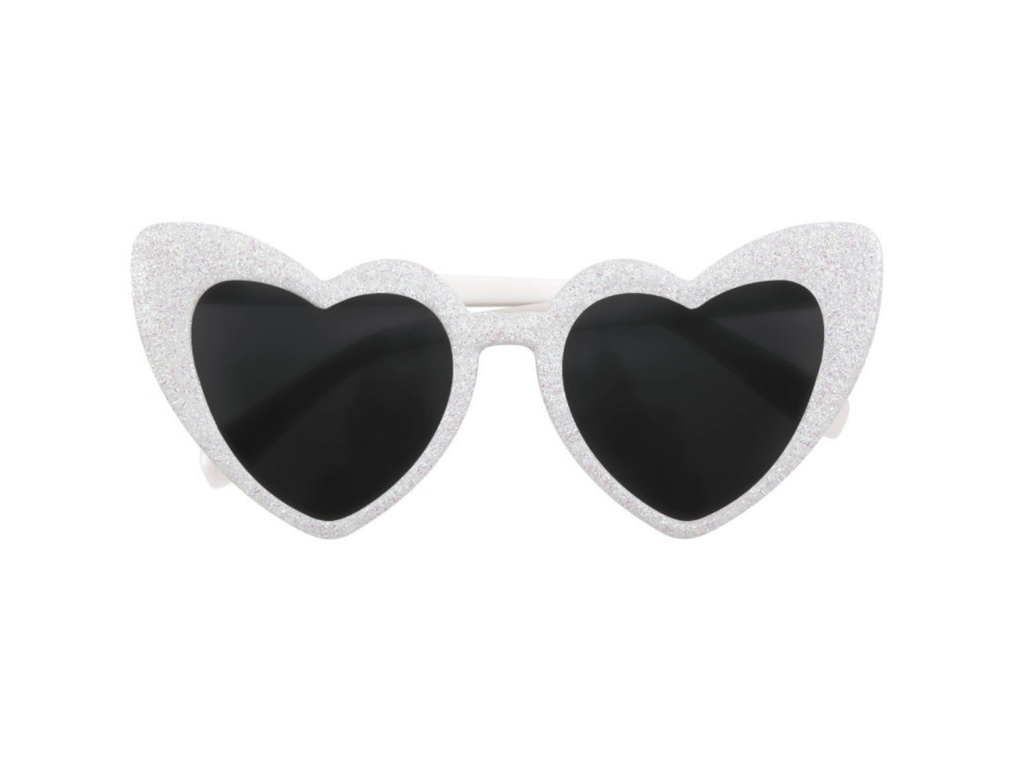 White Heart Shaped Glasses