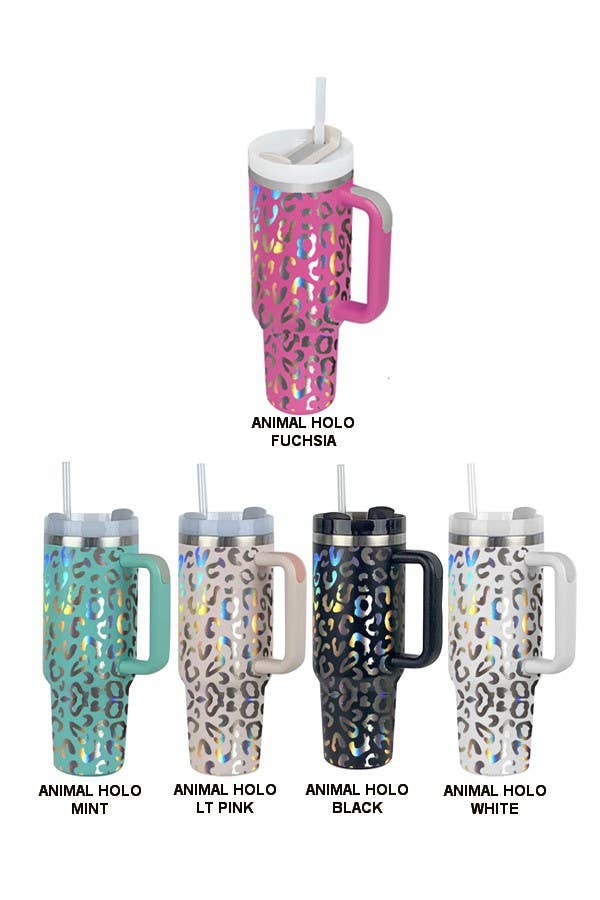 40oz STAINLESS STEEL TUMBLER ALL STYLES | TB40OZ: BOW CHECKER OFF WHITE