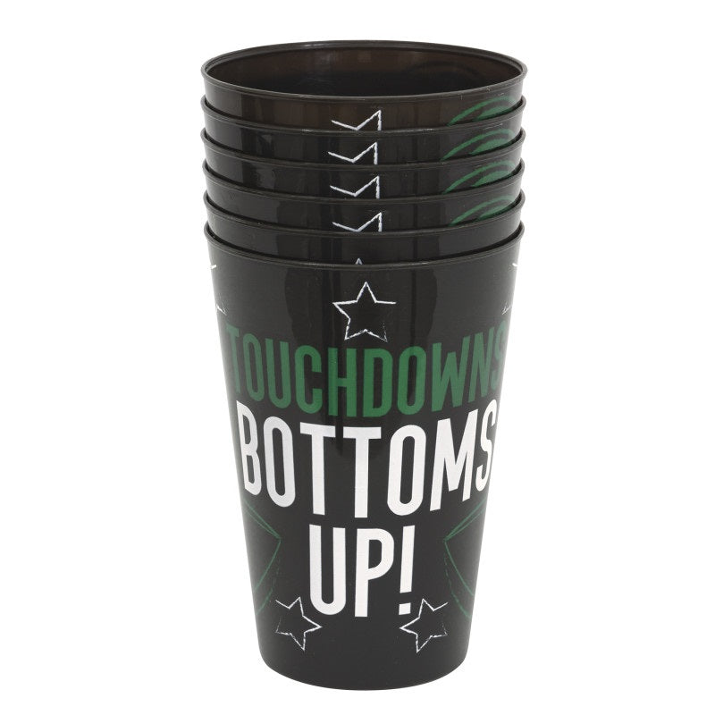Kickoff Football 16oz Plastic Cups - 6ct