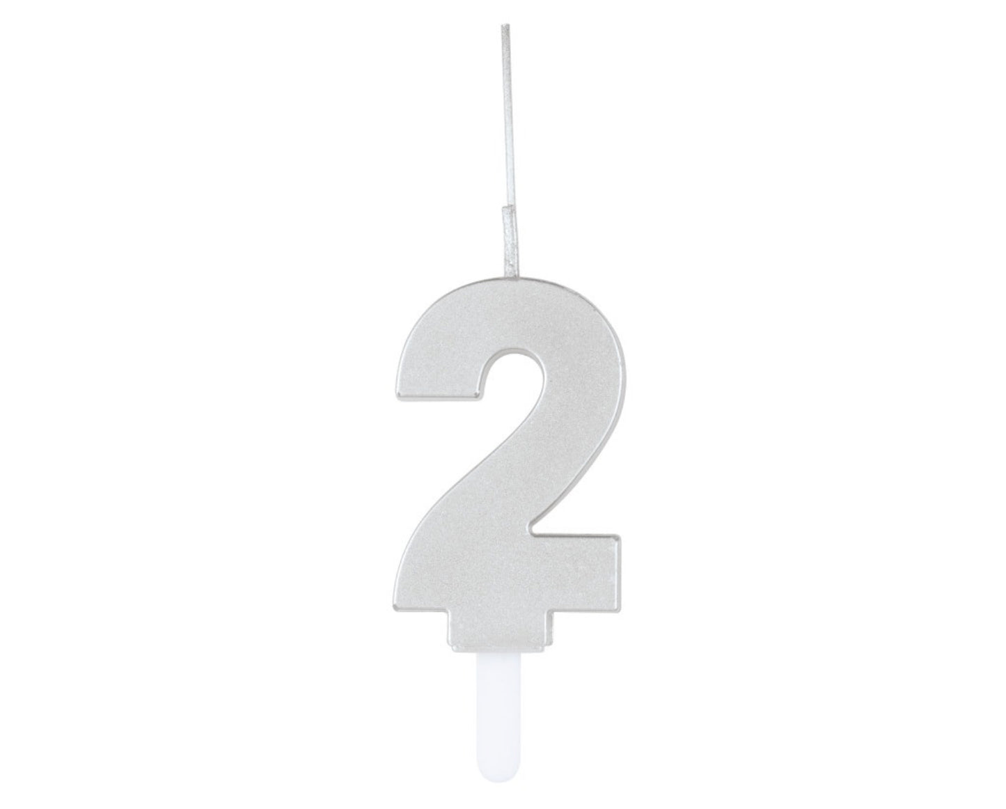Silver Sparkler Birthday Candle 0-9