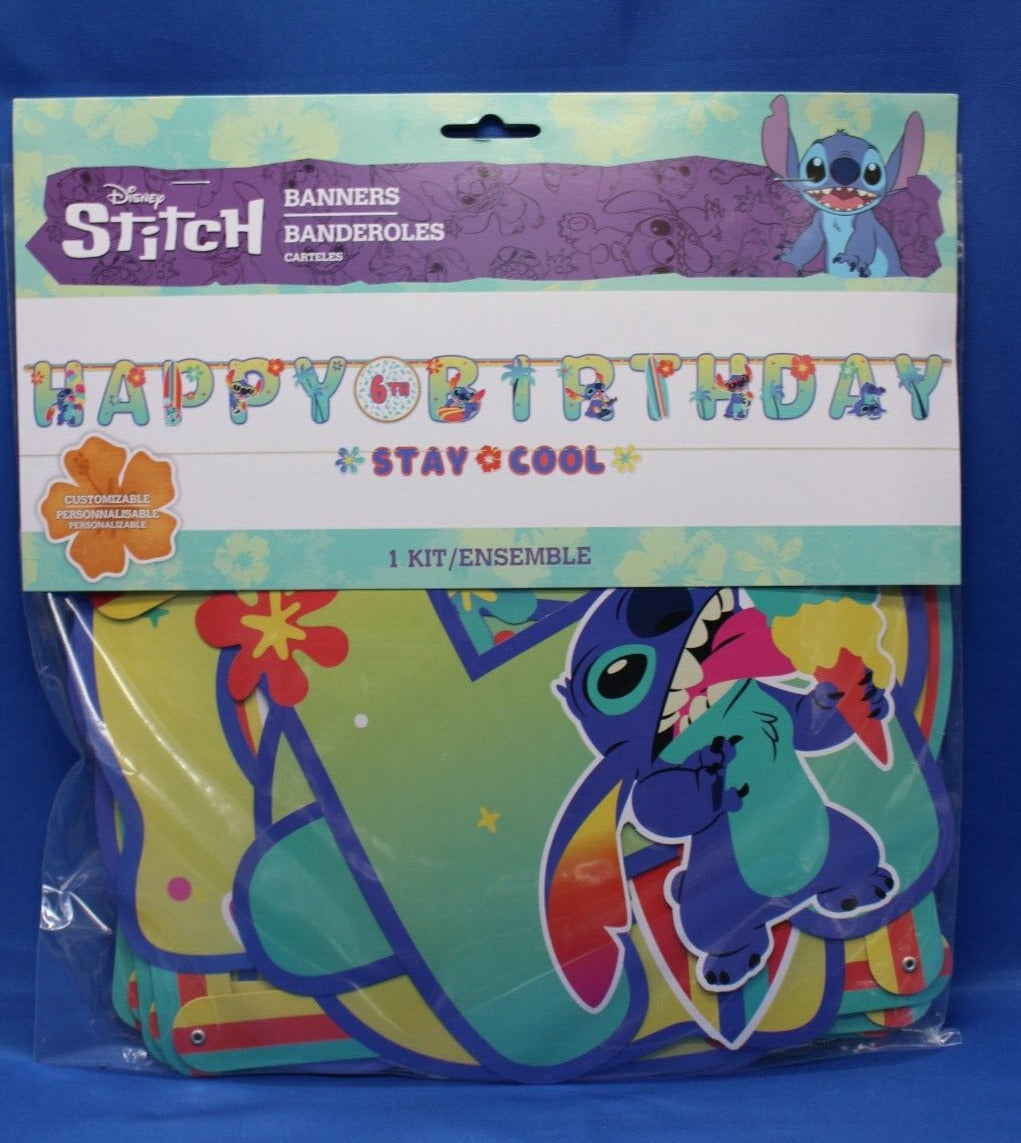 Stitch Birthday Banner