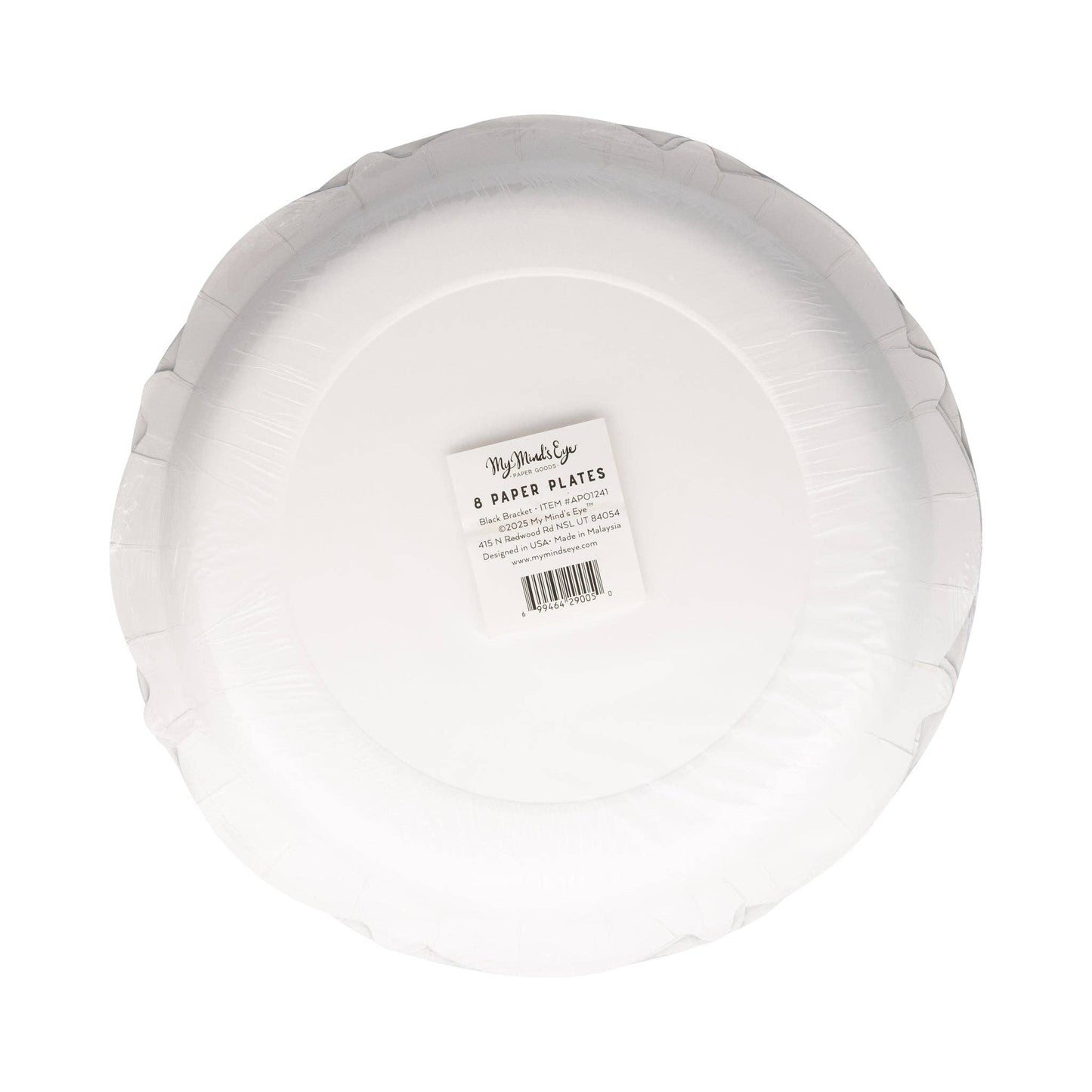 APO1241 - Black Bracket Edge Paper Plate