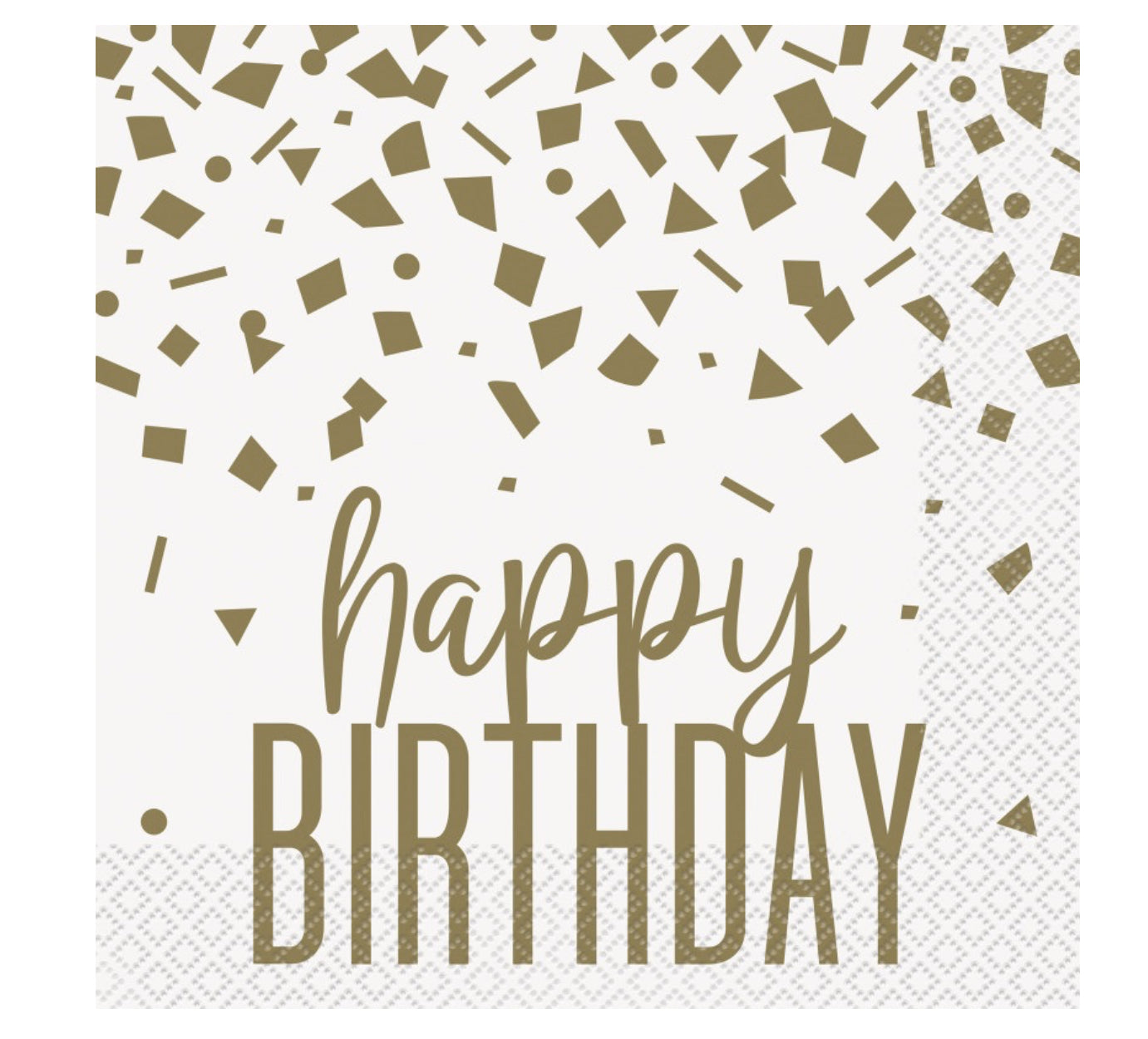 Gold Confetti Birthday Napkins