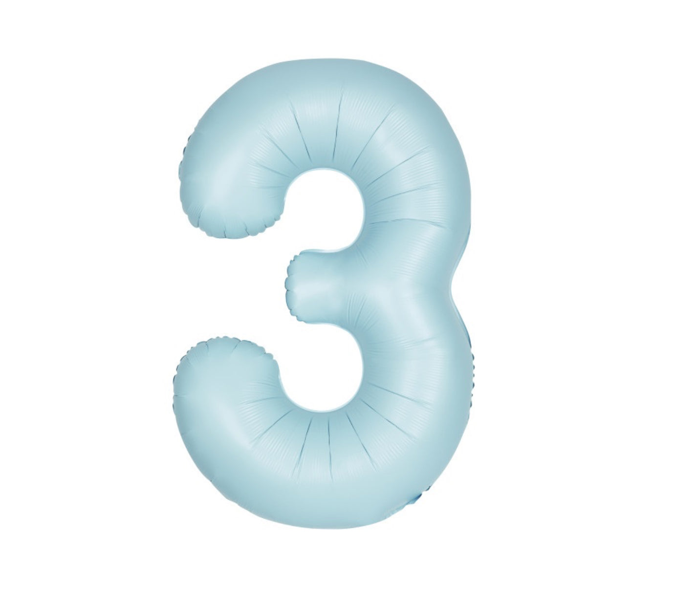 34” Number 3 (Matte Light Blue)