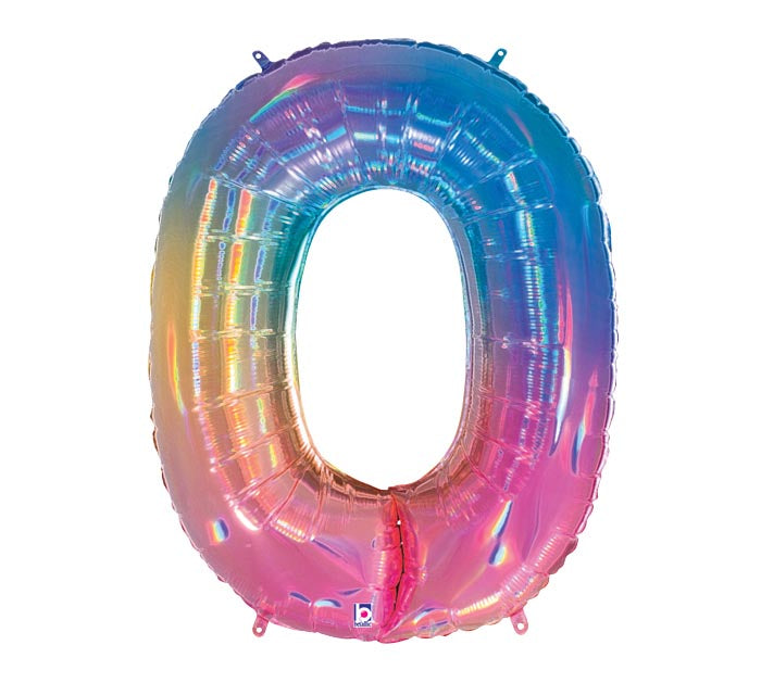 40” Number 0 (Rainbow Holographic)