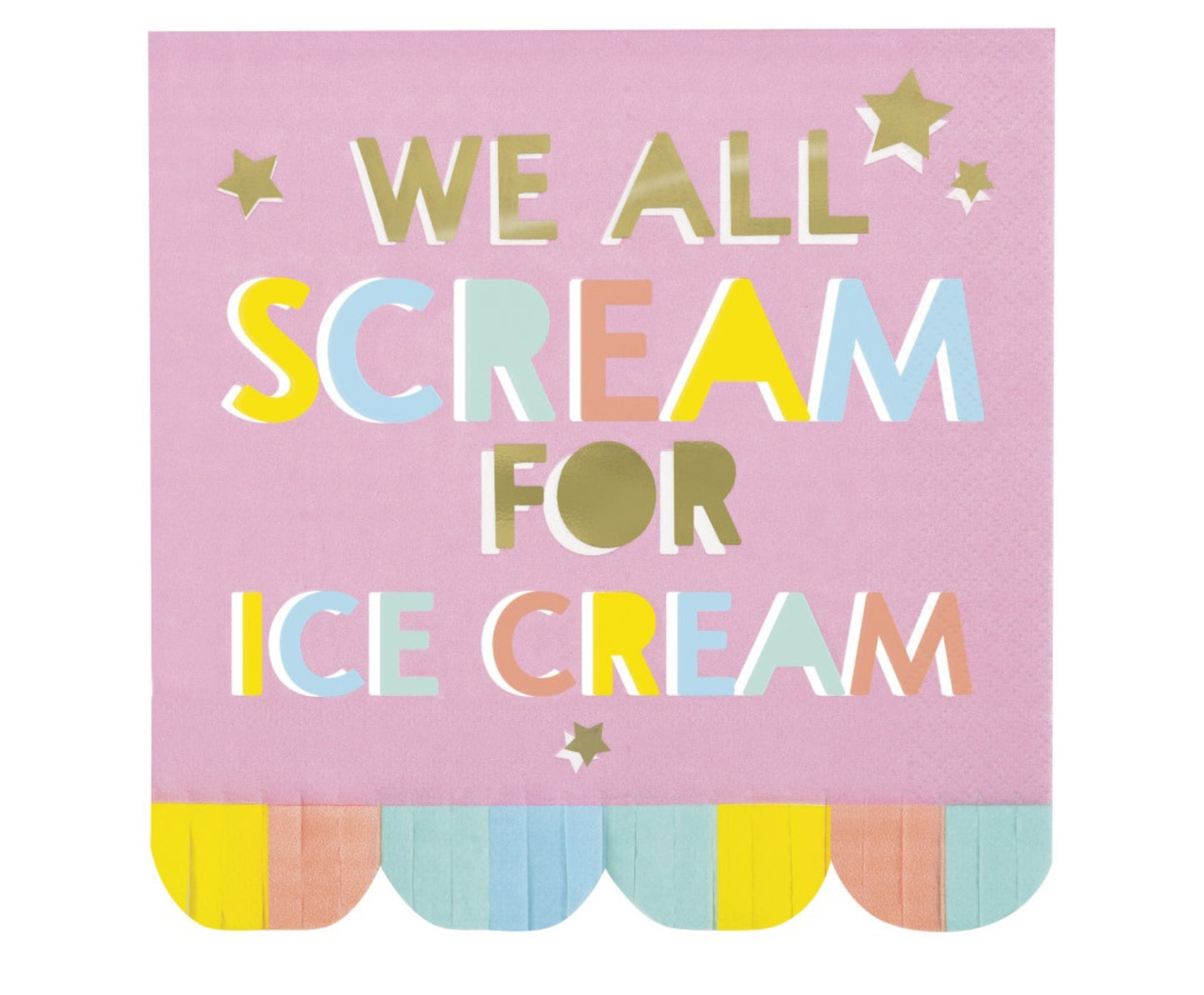 Pastel Ice Cream Luncheon Napkins