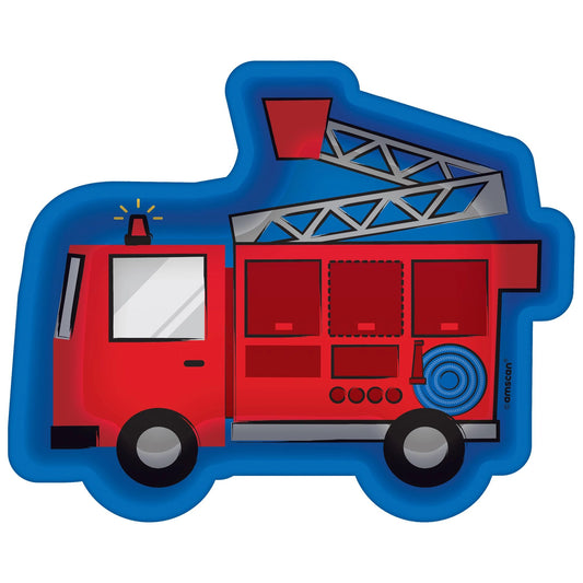 Firetruck Plate -  8ct