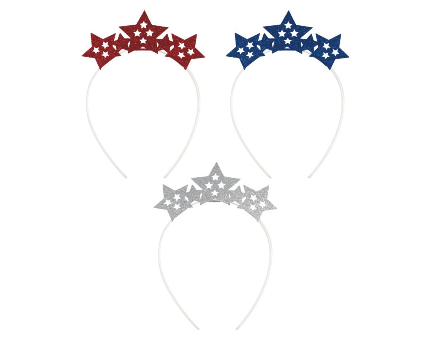 Patriotic Assorted Headbands 3ct