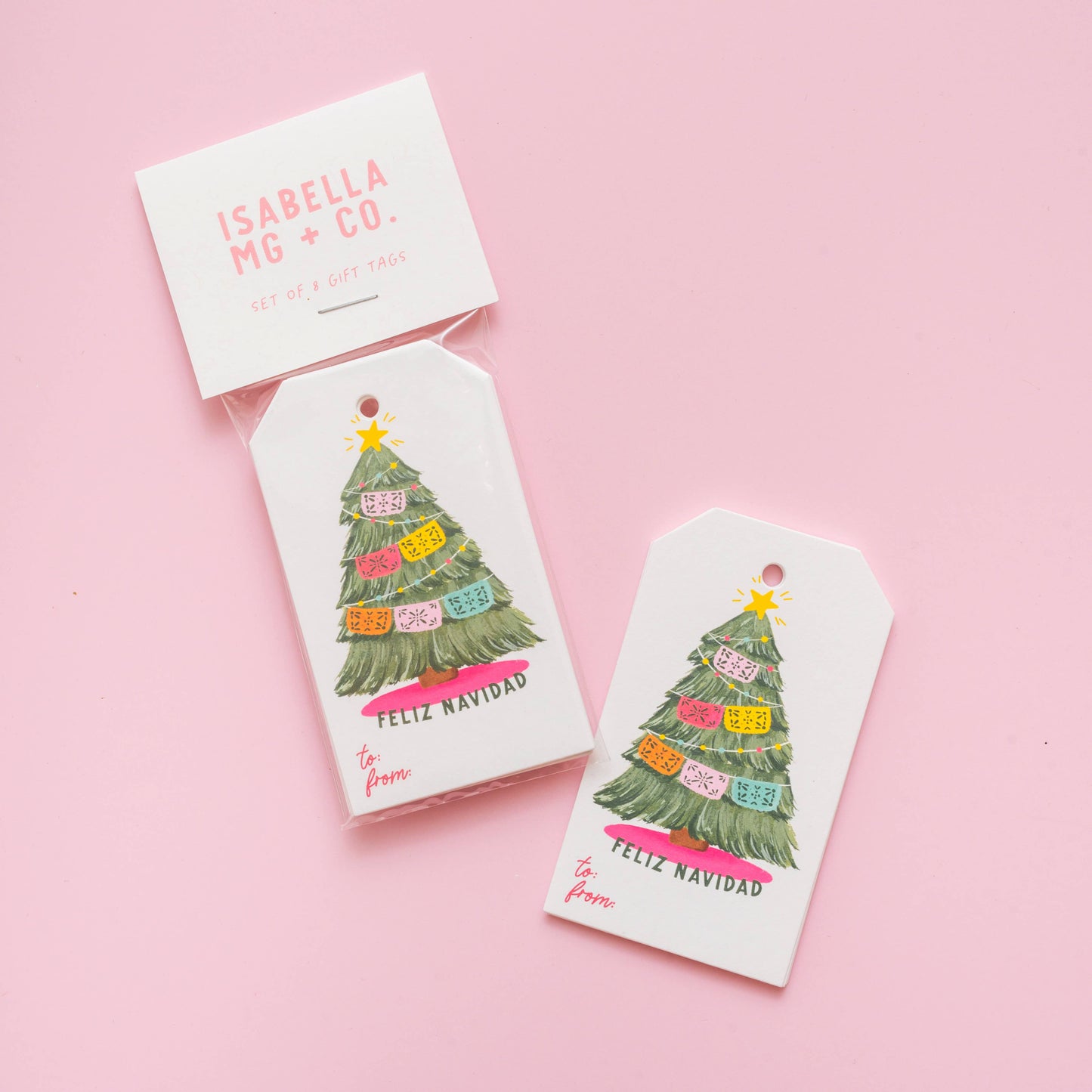 Papel Picado Navidad - Gift Tag Set, Christmas Wrapping