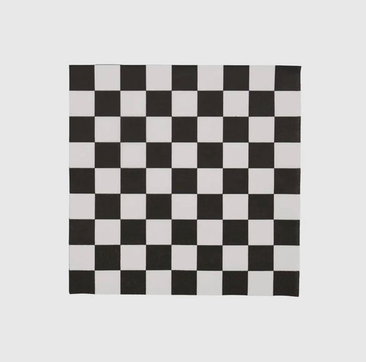 Black & White Checkered Napkins