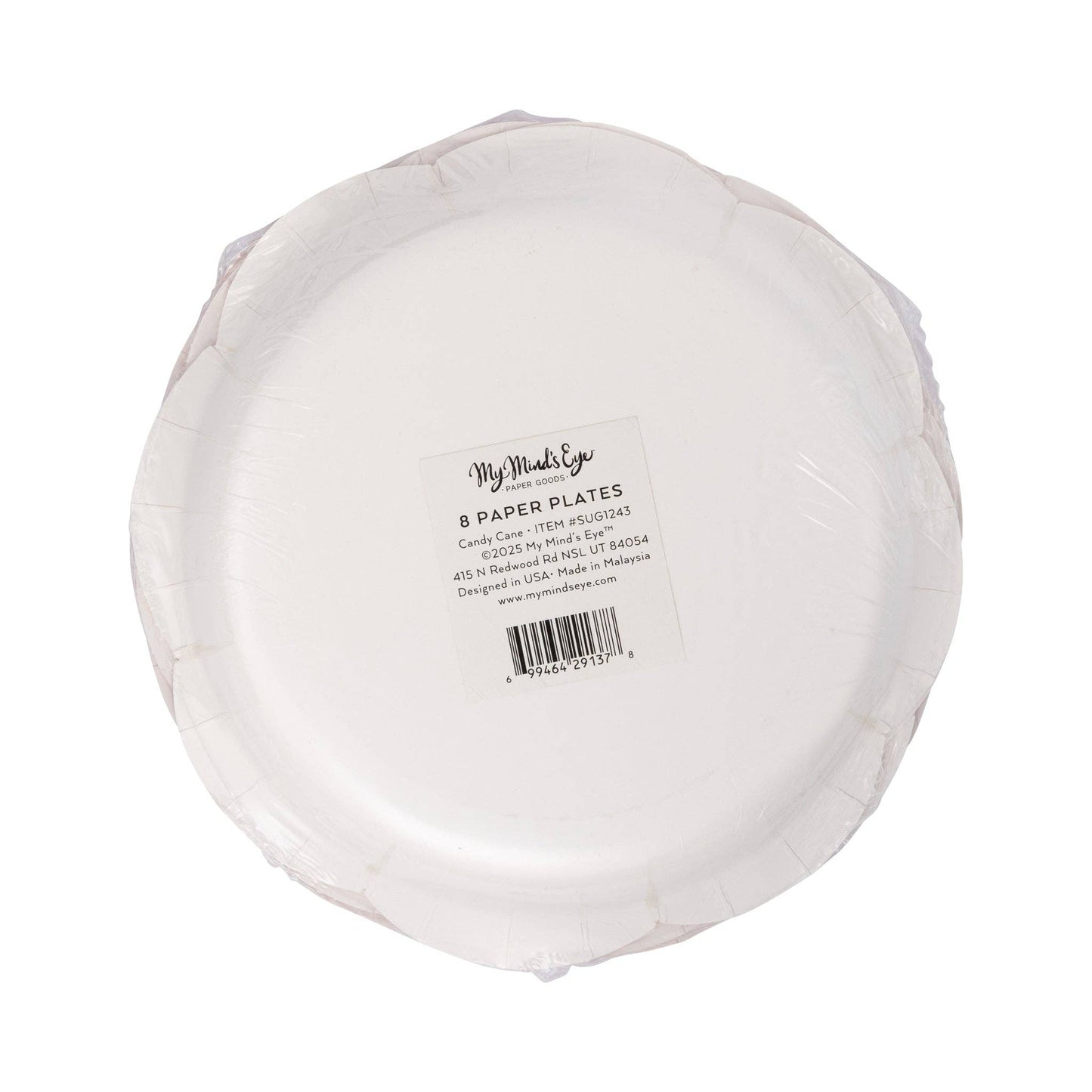 SUG1243 - Candy Cane Patterned Plate