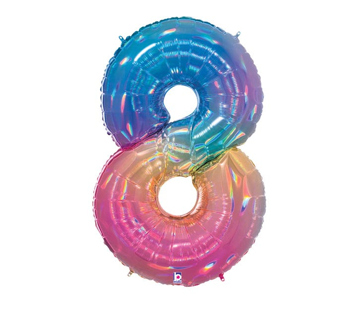 40” Number 8 (Rainbow Holographic)