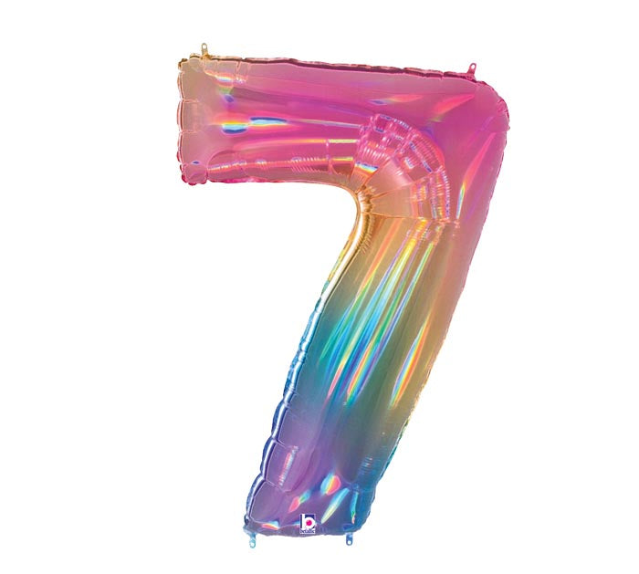 40” Number 7 (Rainbow Holographic)
