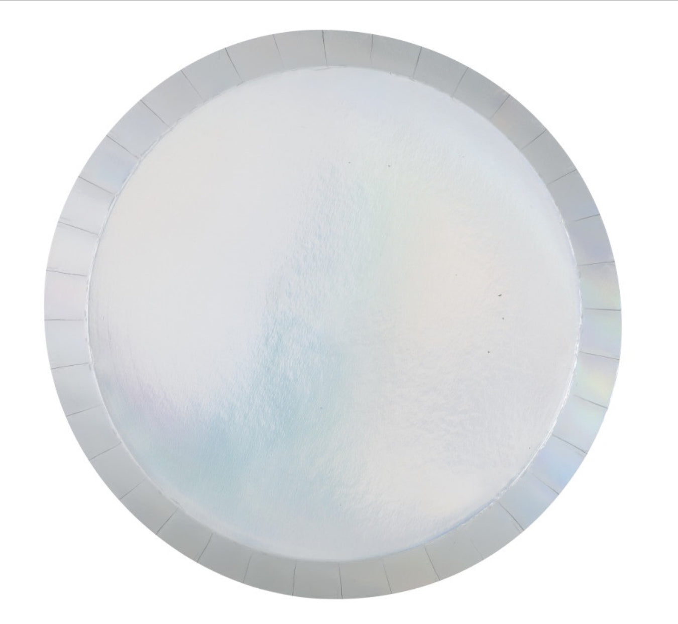 Iridescent Round 9.25" Shallow Dinner Plates 8ct - Foil Board
