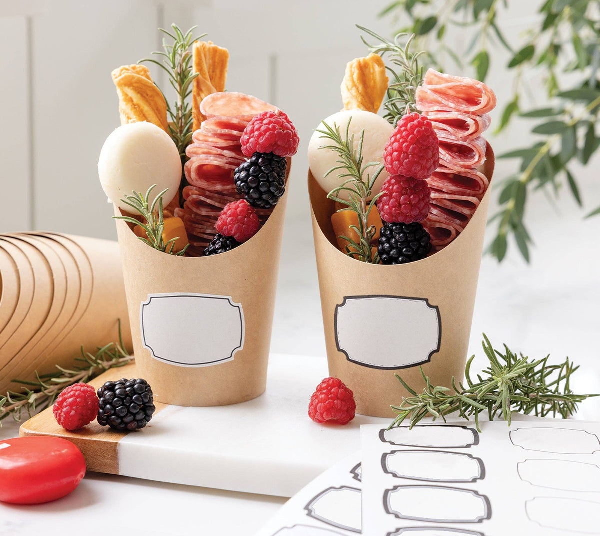 PLCC1673 - Kraft Charcuterie Cups with sticker labels (24ct)