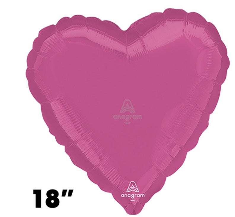 Bubble Gum Heart Foil 18”