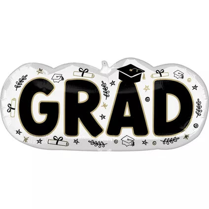 Sketched Impressions Grad Phrase Foil Balloon