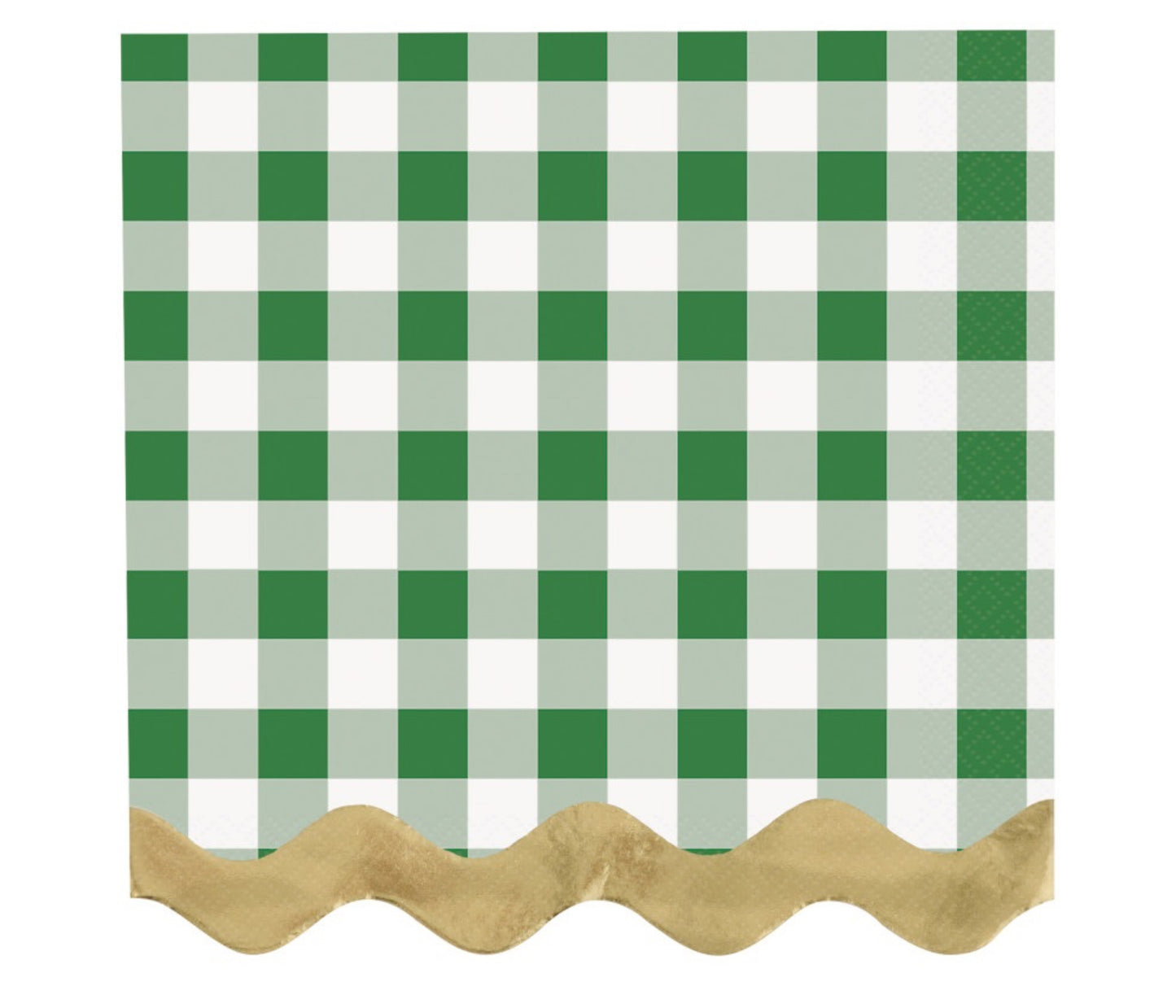 Garden Party Plaid Scalloped Napkins