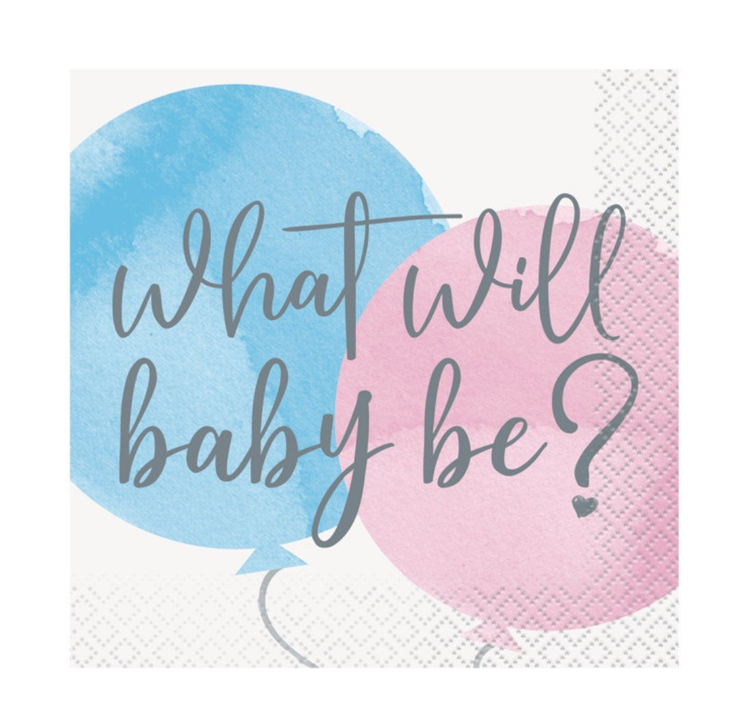 Gender Reveal Beverage Napkins