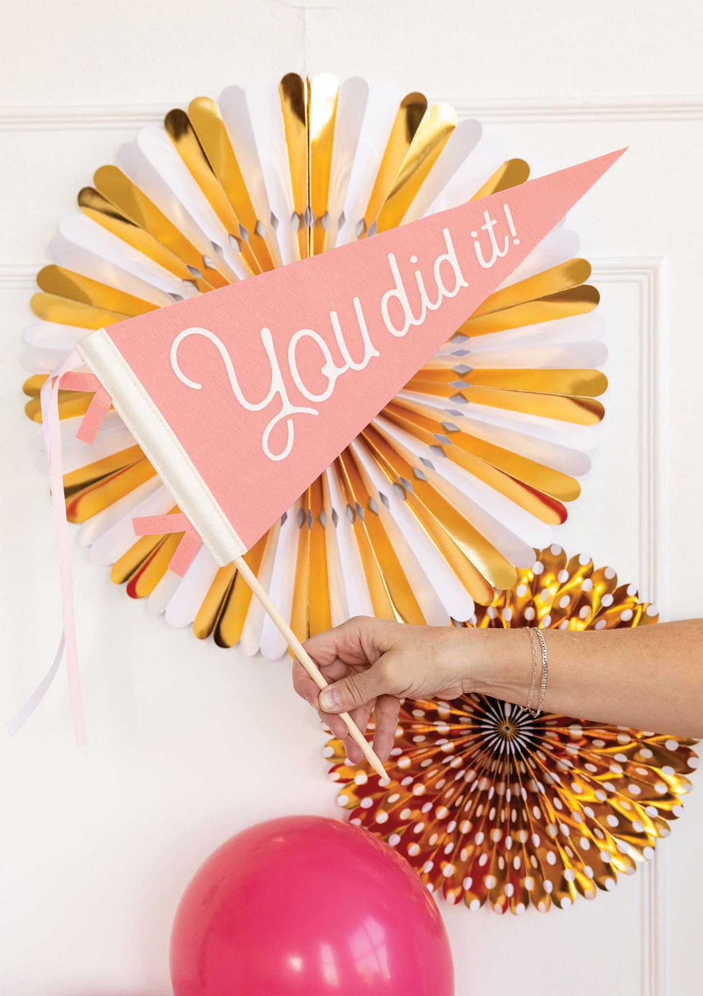 PLHB148 - Pink You Did It Felt Pennant Banner