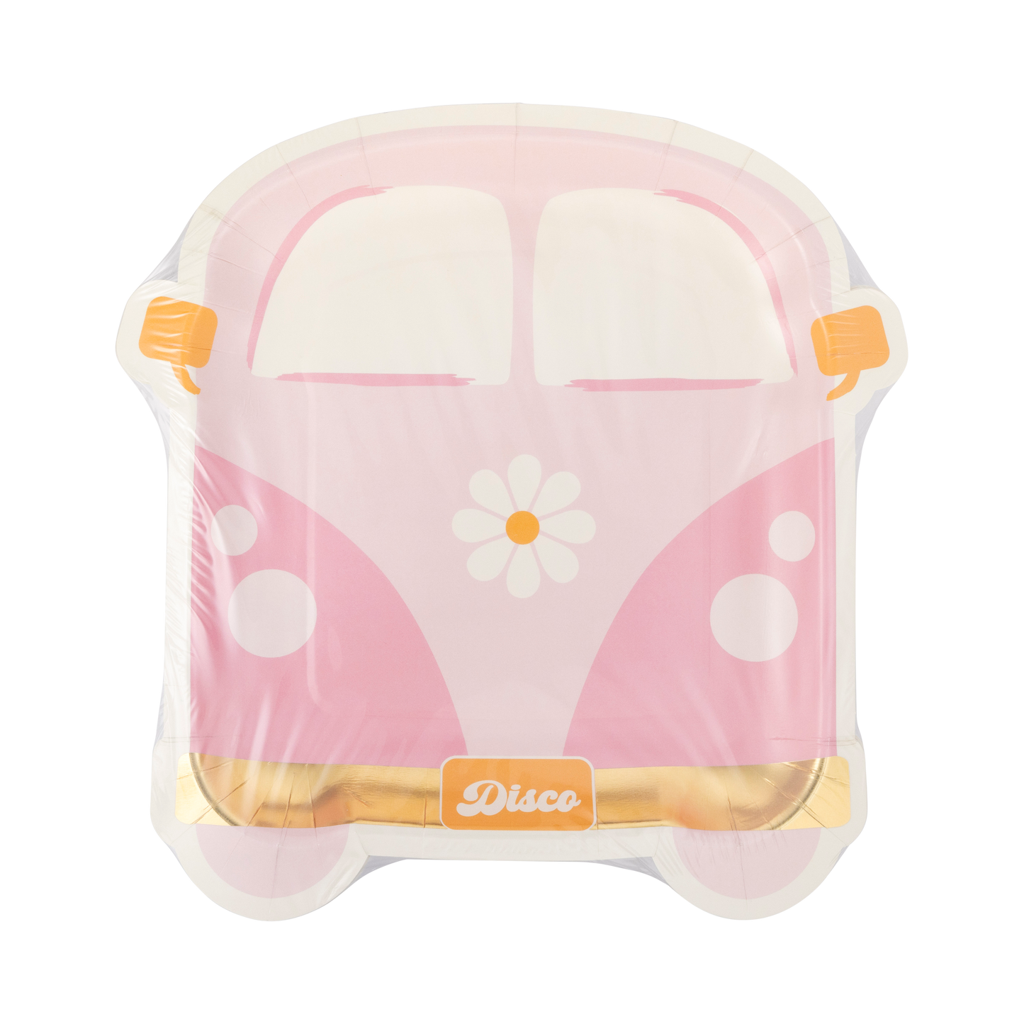 PLGOG42 - Disco Daisy Van Shaped Paper Plate