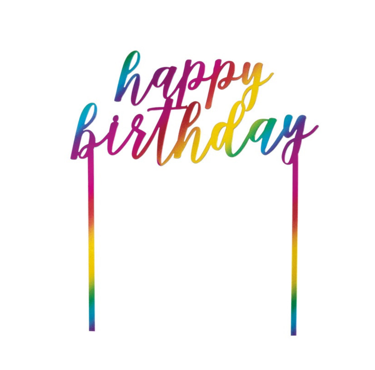 Happy Birthday Rainbow Cake Topper
