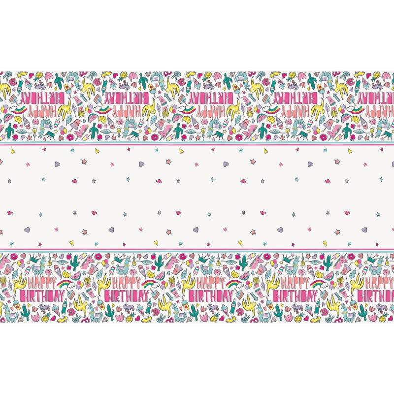 Birthday Llama Tablecover