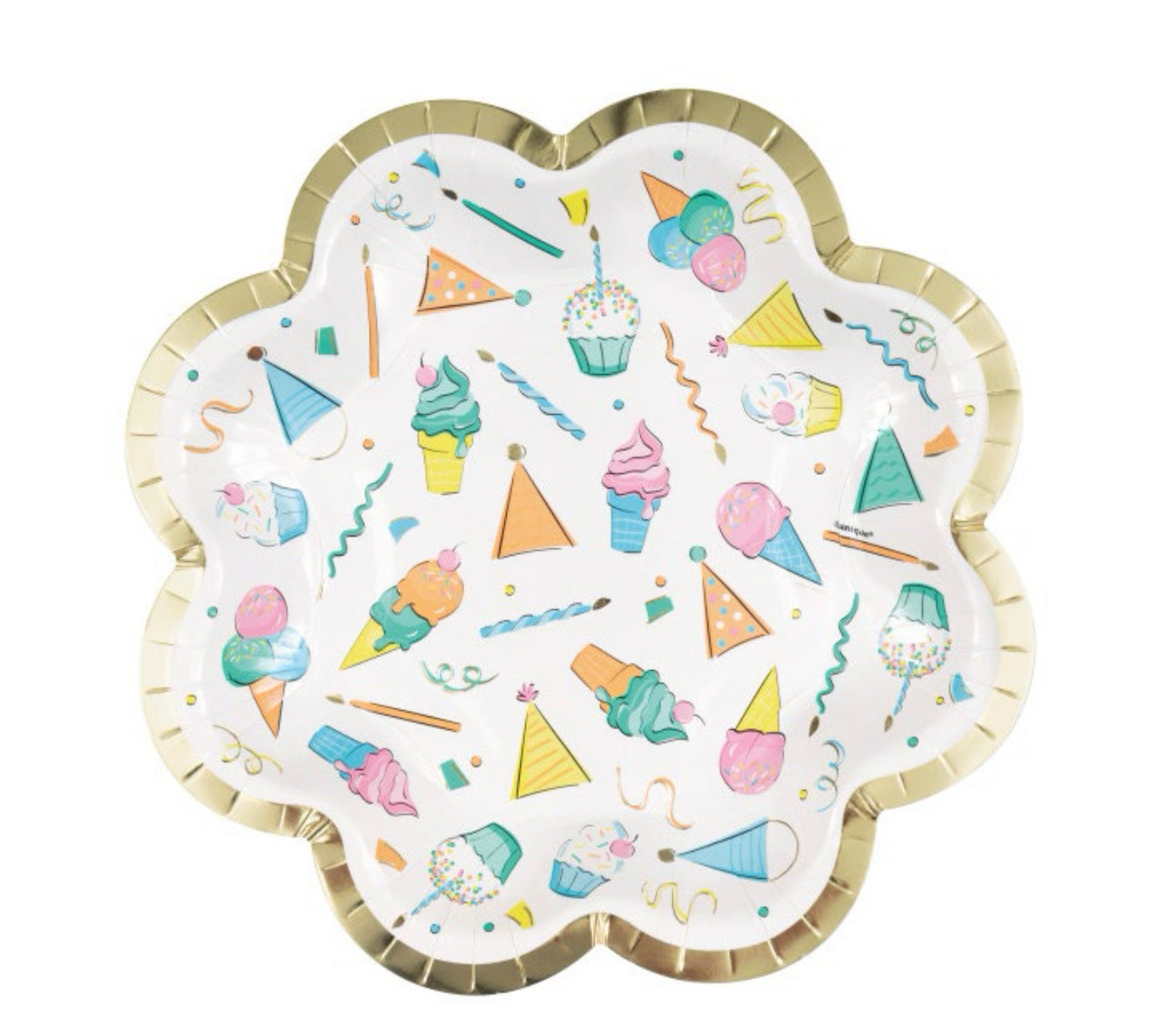 Ice Cream Dinner Plates- 8ct