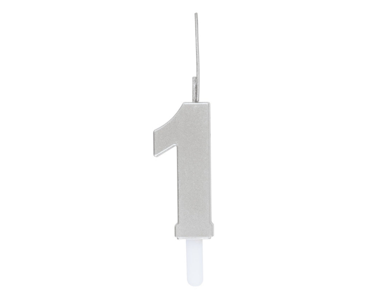 Silver Sparkler Birthday Candle 0-9