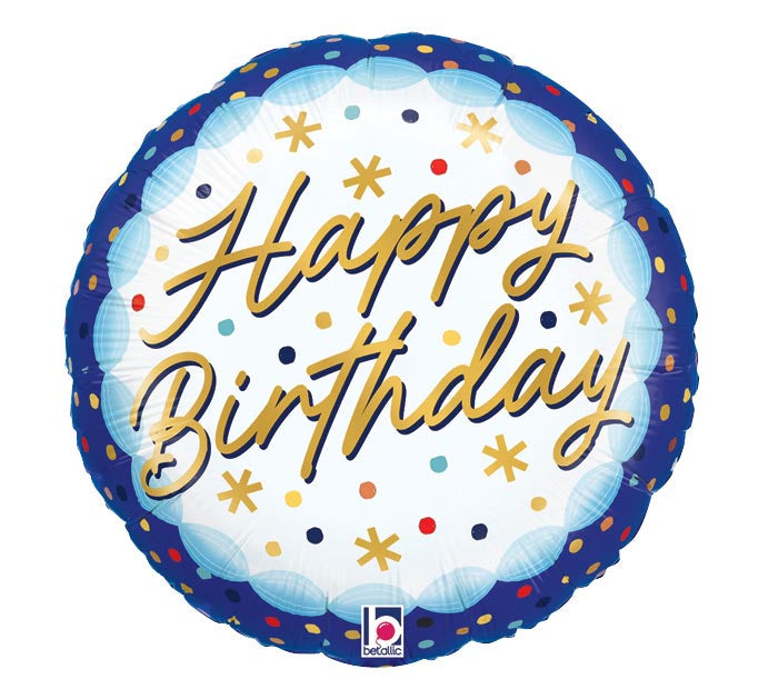 18" PKG BIRTHDAY PARTY CONFETTI ROUND