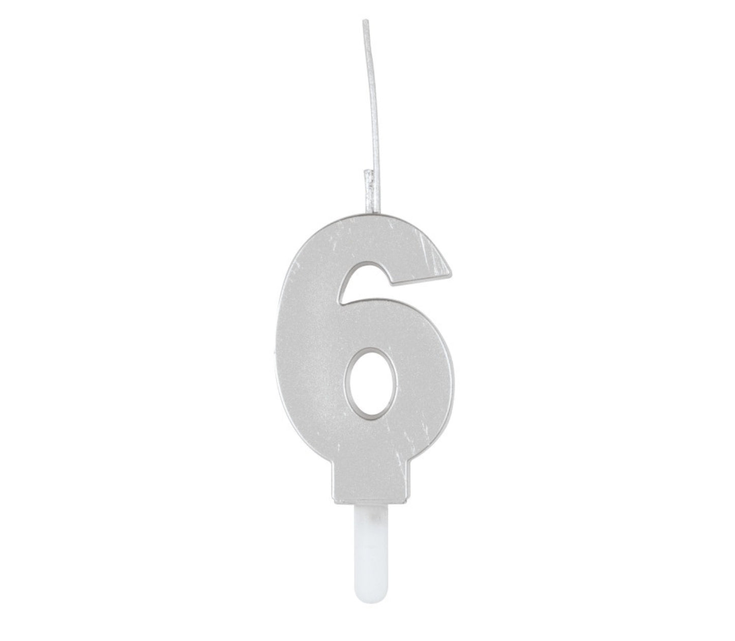 Silver Sparkler Birthday Candle 0-9