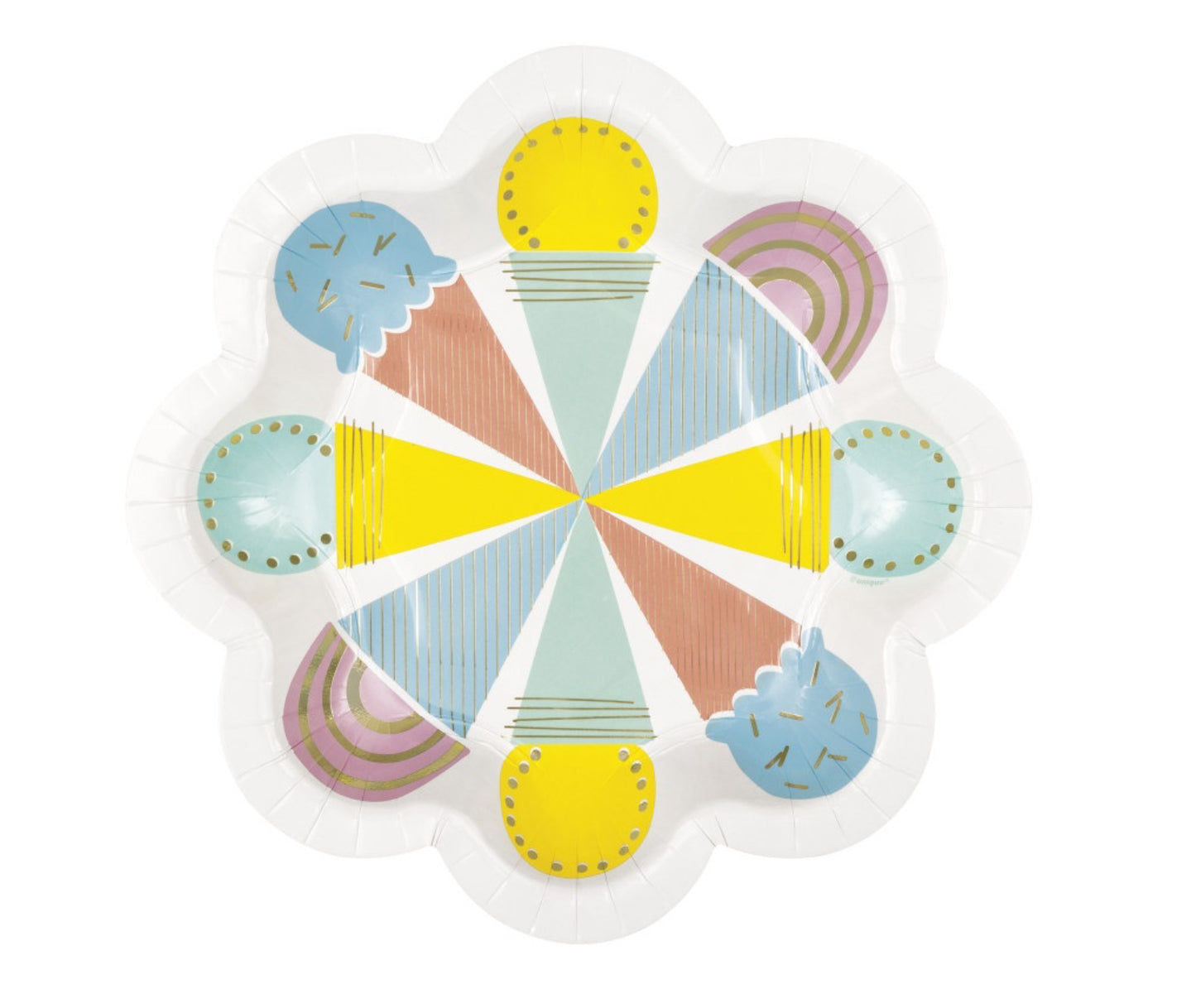 Pastel Ice Cream Dessert Plates