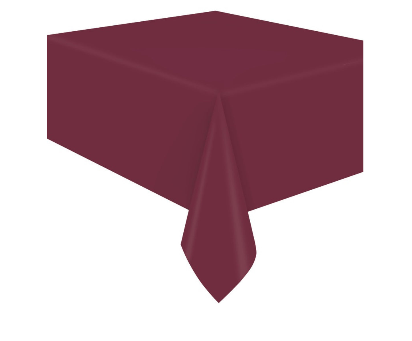 Burgundy Solid Rectangular Table cover 84’