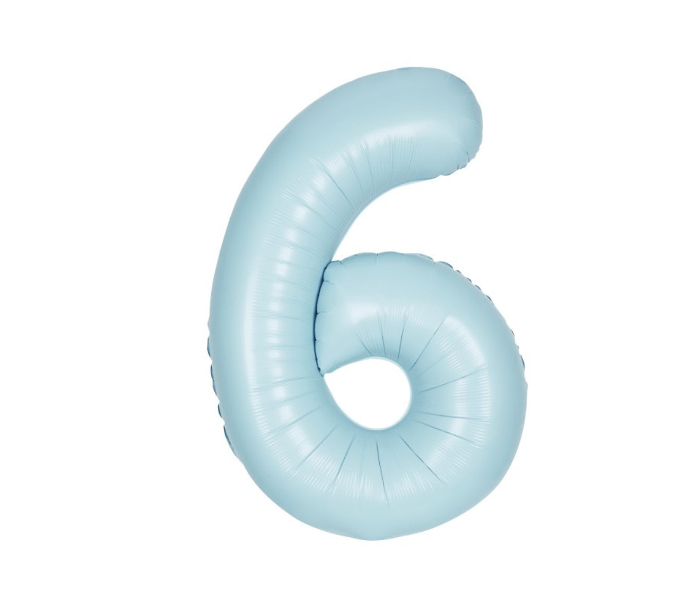 34” Number 6 (Matte Light Blue)