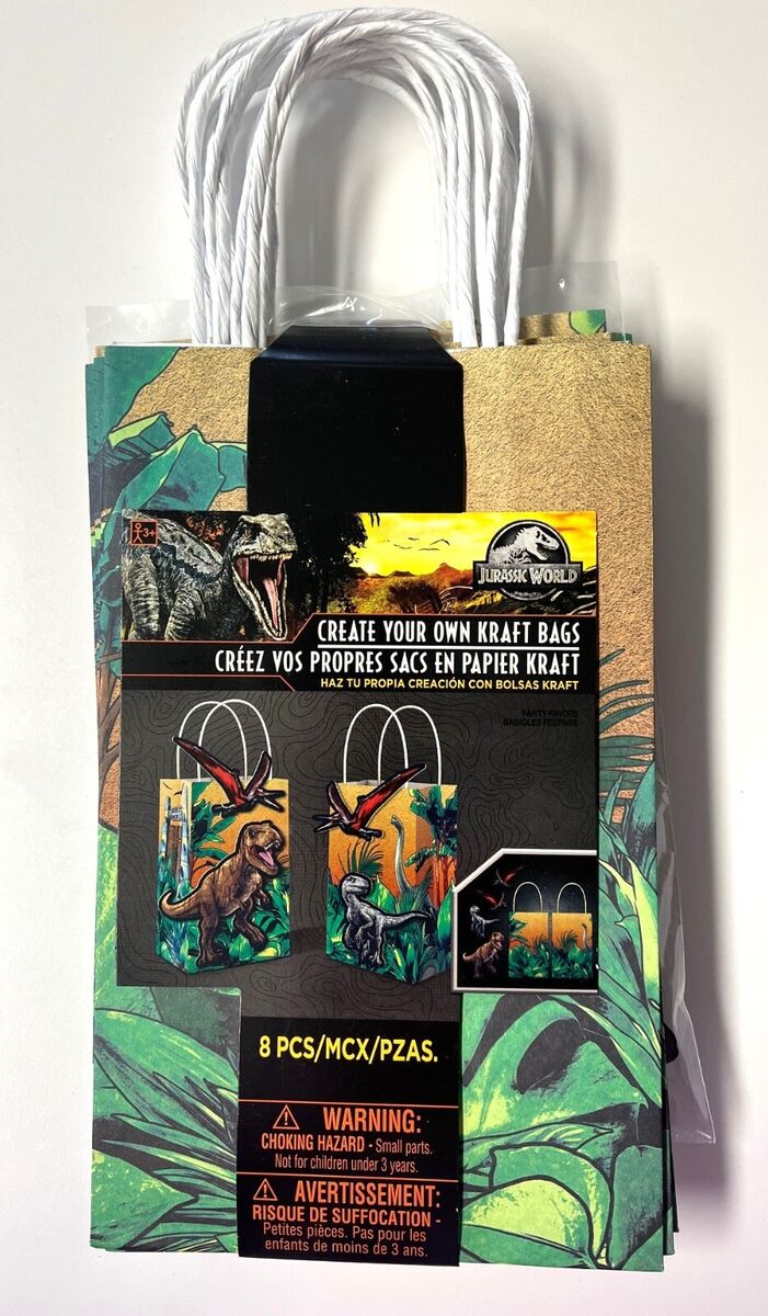 Jurassic World Kraft Bags 8ct