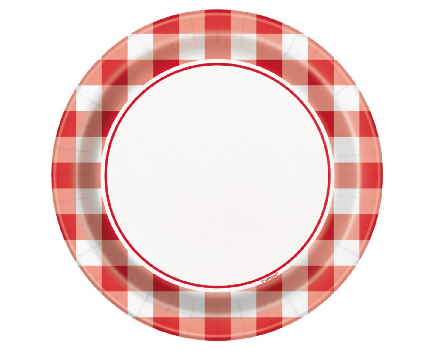 Red Gingham Dessert Plates
