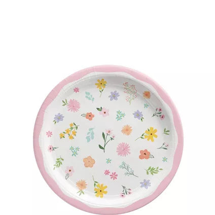 Springtime Blooms Paper Dessert Plates, 7in, 8ct