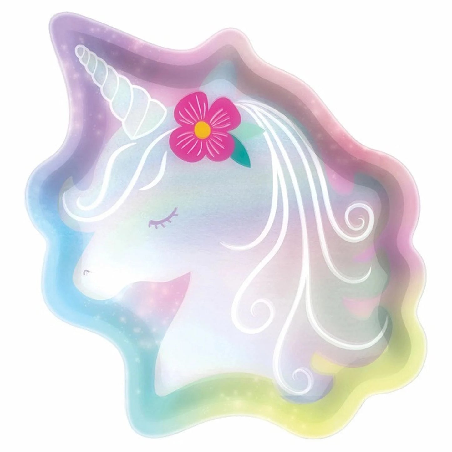 Unicorn Irridescent Plates 8ct