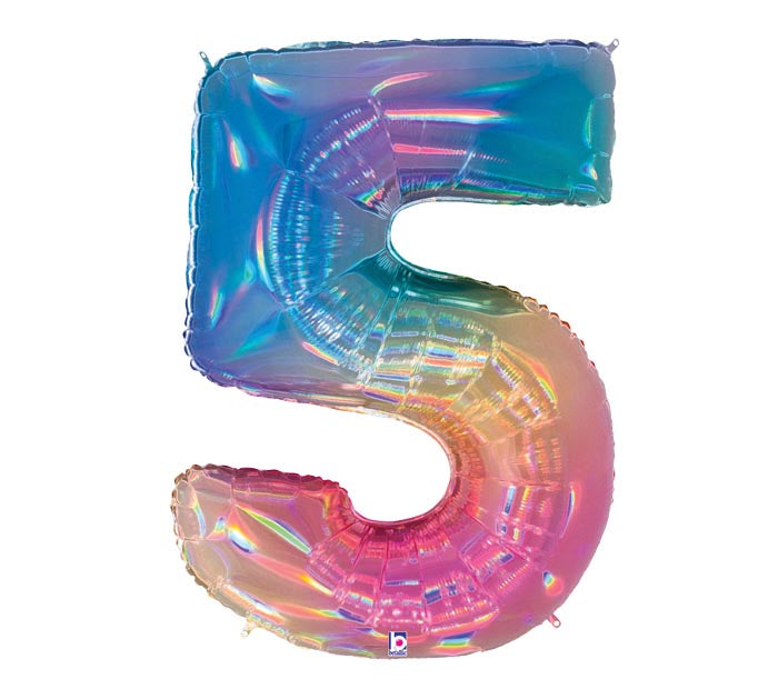 40” Number 5 (Rainbow Holographic